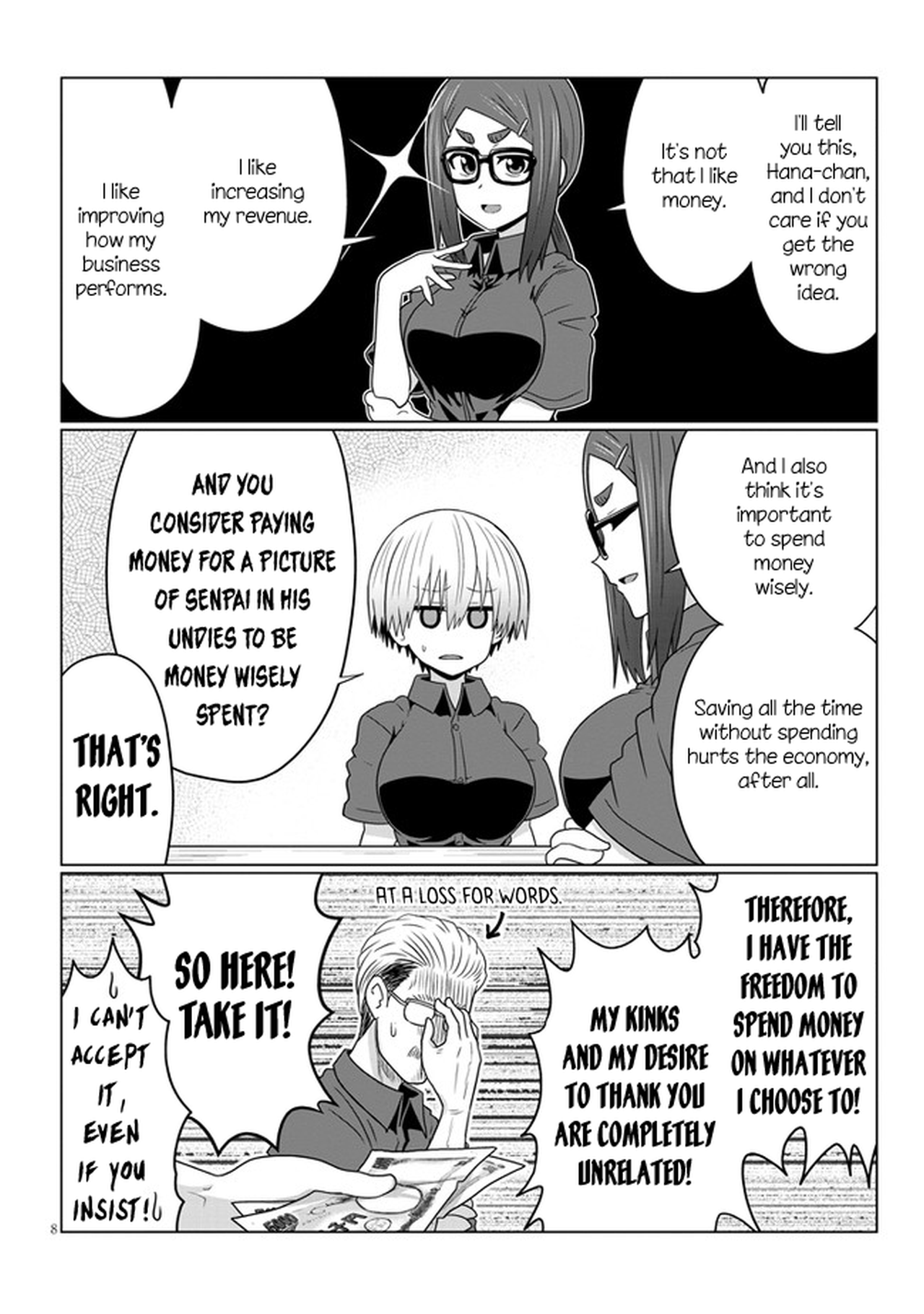 Uzaki-chan Wants to Hang Out! - Chapter 68 - Page 8