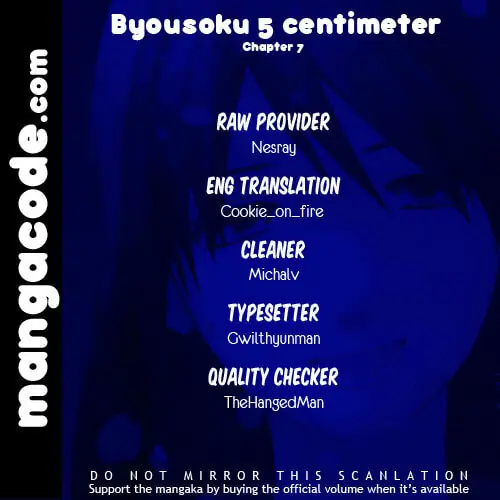 5 Centimeters per Second - Chapter 7 - Page 1