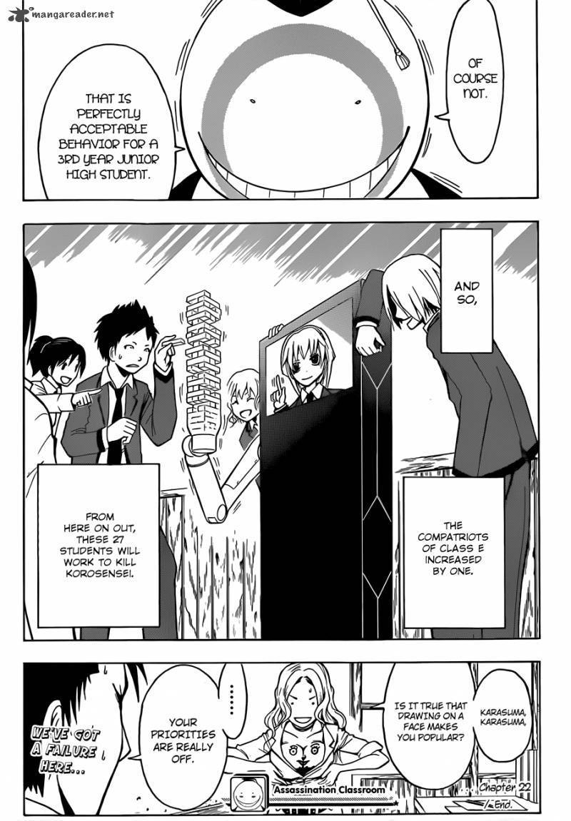 Assassination Classroom Manga Online Assassination Classroom Manga - Chapter 22 - Page 20