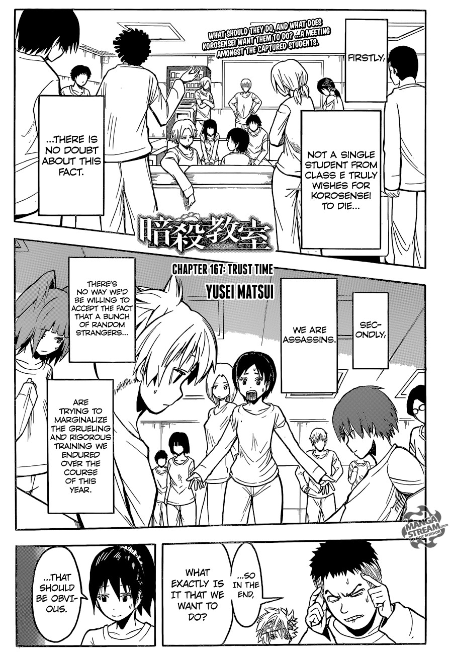 Assassination Classroom Manga Online Assassination Classroom Manga - Chapter 167 - Page 1