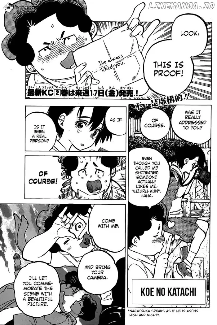 A Silent Voice Manga - Chapter 20 - Page 1